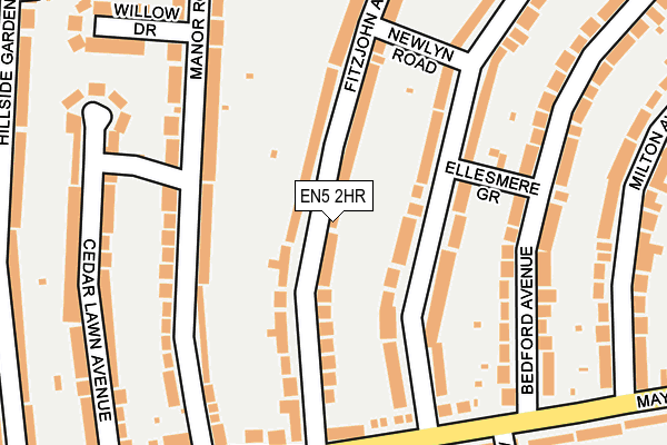 EN5 2HR map - OS OpenMap – Local (Ordnance Survey)