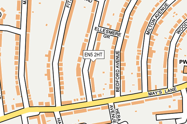 EN5 2HT map - OS OpenMap – Local (Ordnance Survey)