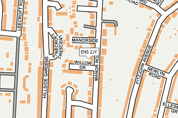 EN5 2JY map - OS OpenMap – Local (Ordnance Survey)