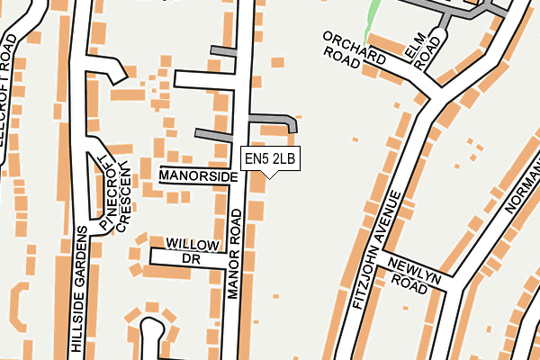 EN5 2LB map - OS OpenMap – Local (Ordnance Survey)