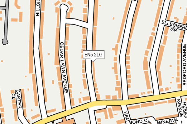 EN5 2LG map - OS OpenMap – Local (Ordnance Survey)