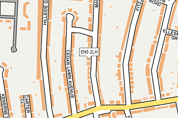 EN5 2LH map - OS OpenMap – Local (Ordnance Survey)