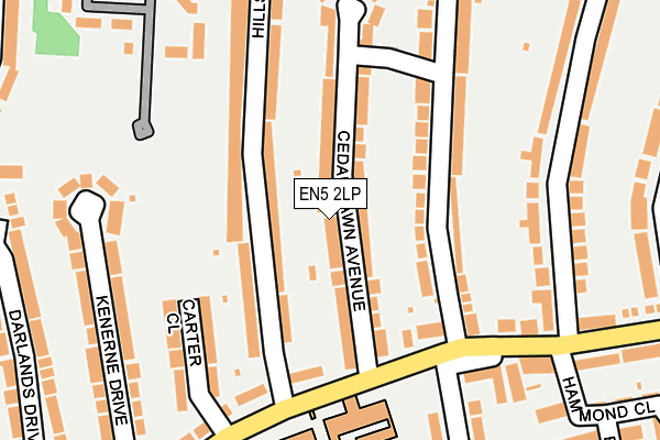 EN5 2LP map - OS OpenMap – Local (Ordnance Survey)