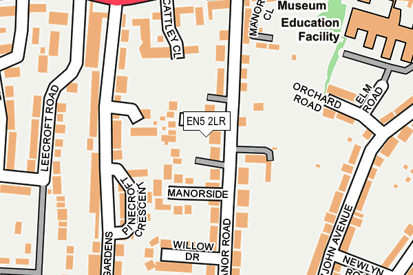 EN5 2LR map - OS OpenMap – Local (Ordnance Survey)