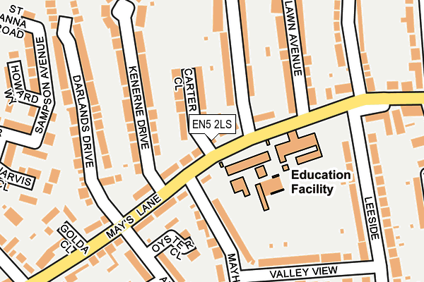 EN5 2LS map - OS OpenMap – Local (Ordnance Survey)