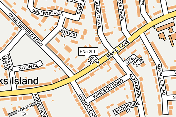 EN5 2LT map - OS OpenMap – Local (Ordnance Survey)