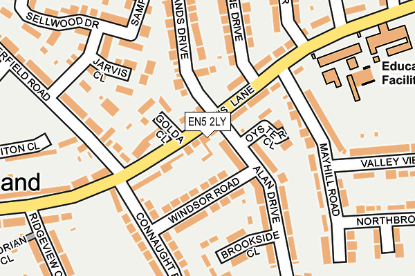 EN5 2LY map - OS OpenMap – Local (Ordnance Survey)
