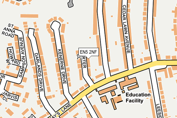 EN5 2NF map - OS OpenMap – Local (Ordnance Survey)