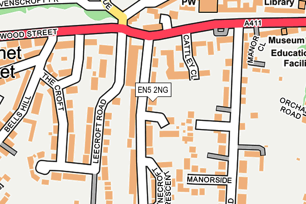 EN5 2NG map - OS OpenMap – Local (Ordnance Survey)
