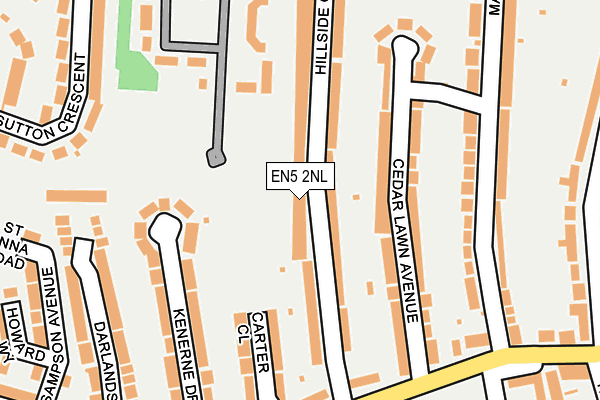 EN5 2NL map - OS OpenMap – Local (Ordnance Survey)