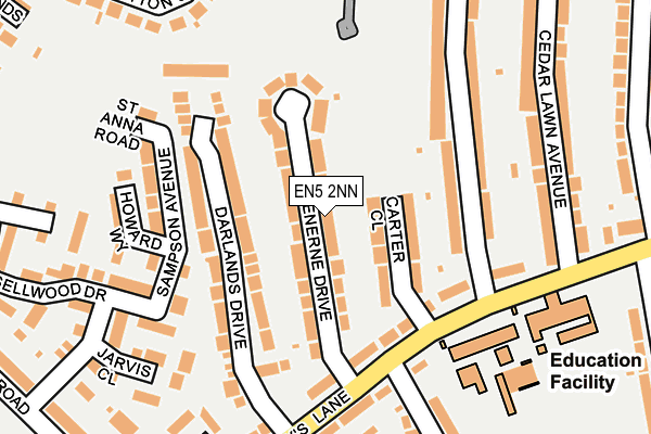 EN5 2NN map - OS OpenMap – Local (Ordnance Survey)