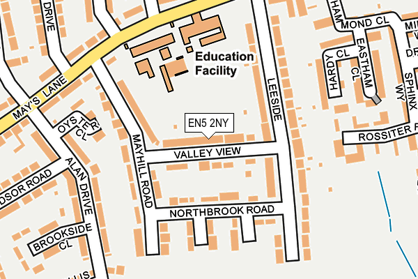 EN5 2NY map - OS OpenMap – Local (Ordnance Survey)