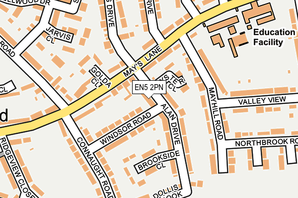 EN5 2PN map - OS OpenMap – Local (Ordnance Survey)