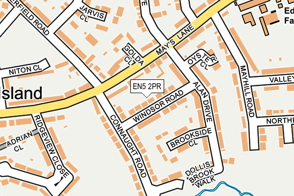EN5 2PR map - OS OpenMap – Local (Ordnance Survey)