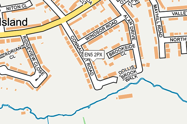 EN5 2PX map - OS OpenMap – Local (Ordnance Survey)