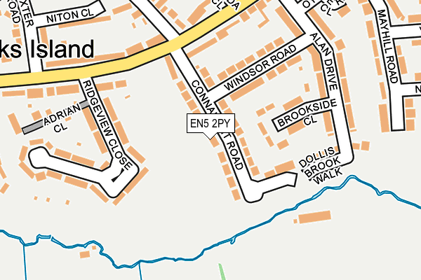 EN5 2PY map - OS OpenMap – Local (Ordnance Survey)
