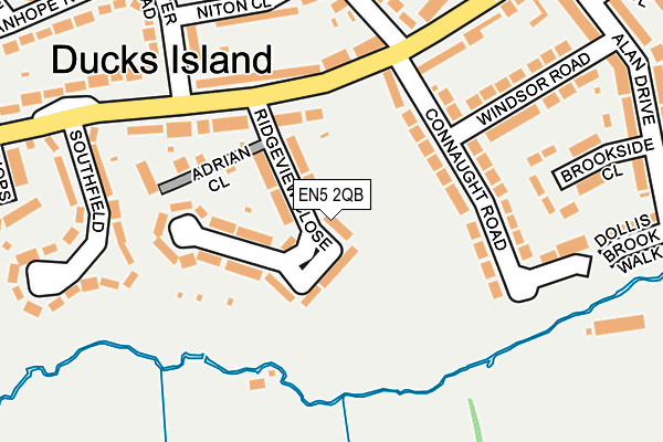 EN5 2QB map - OS OpenMap – Local (Ordnance Survey)