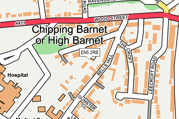 EN5 2RB map - OS OpenMap – Local (Ordnance Survey)