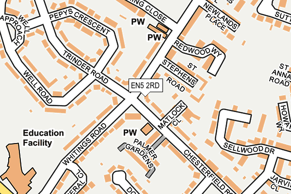 EN5 2RD map - OS OpenMap – Local (Ordnance Survey)