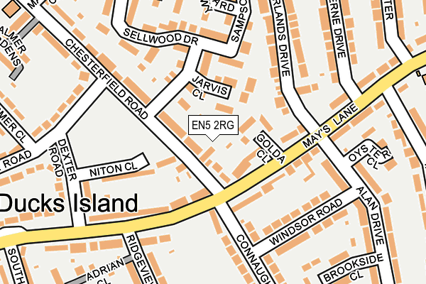 EN5 2RG map - OS OpenMap – Local (Ordnance Survey)