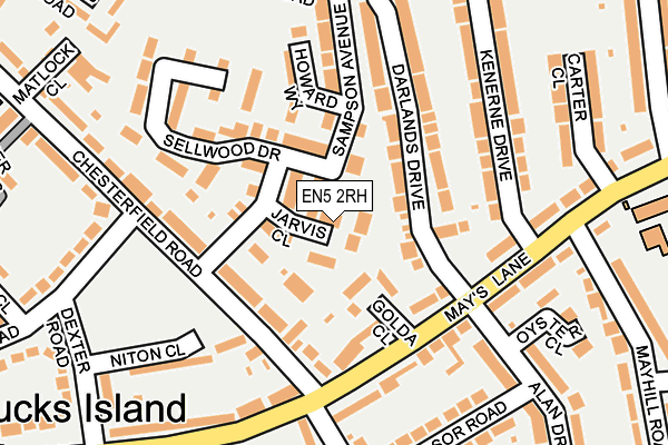 EN5 2RH map - OS OpenMap – Local (Ordnance Survey)