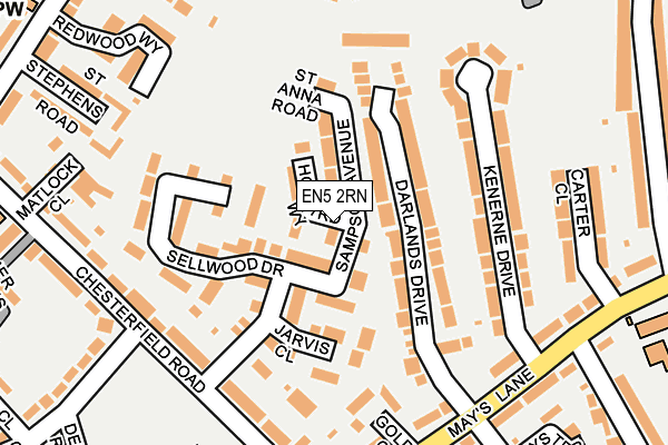 EN5 2RN map - OS OpenMap – Local (Ordnance Survey)