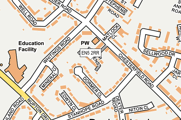 EN5 2RR map - OS OpenMap – Local (Ordnance Survey)