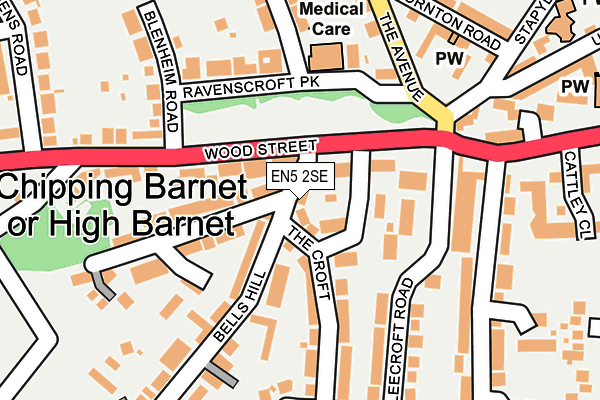 EN5 2SE map - OS OpenMap – Local (Ordnance Survey)