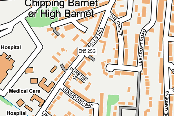 EN5 2SG map - OS OpenMap – Local (Ordnance Survey)