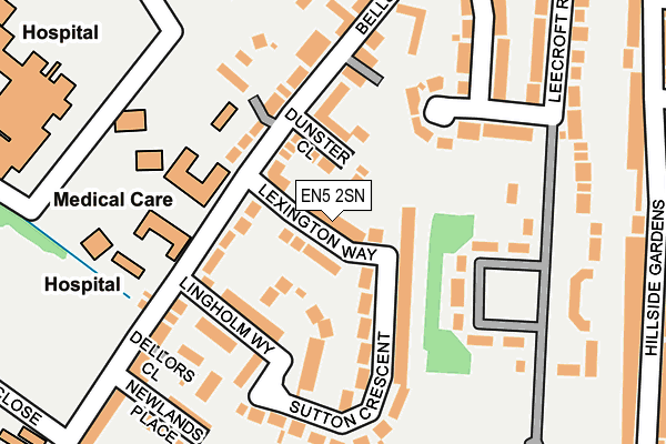 EN5 2SN map - OS OpenMap – Local (Ordnance Survey)