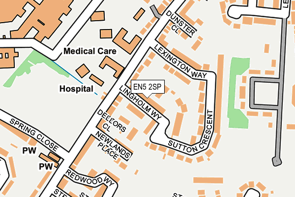 EN5 2SP map - OS OpenMap – Local (Ordnance Survey)