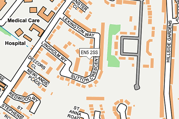 EN5 2SS map - OS OpenMap – Local (Ordnance Survey)