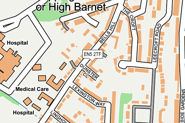 EN5 2TF map - OS OpenMap – Local (Ordnance Survey)