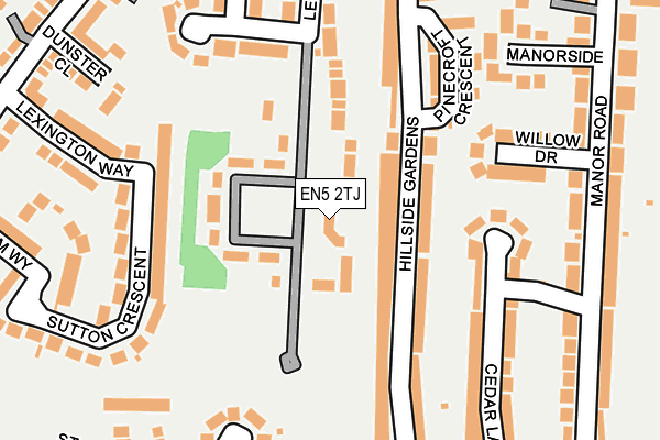 EN5 2TJ map - OS OpenMap – Local (Ordnance Survey)
