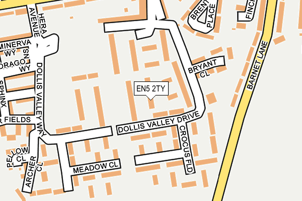 EN5 2TY map - OS OpenMap – Local (Ordnance Survey)