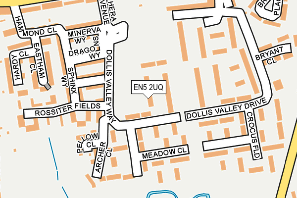 EN5 2UQ map - OS OpenMap – Local (Ordnance Survey)