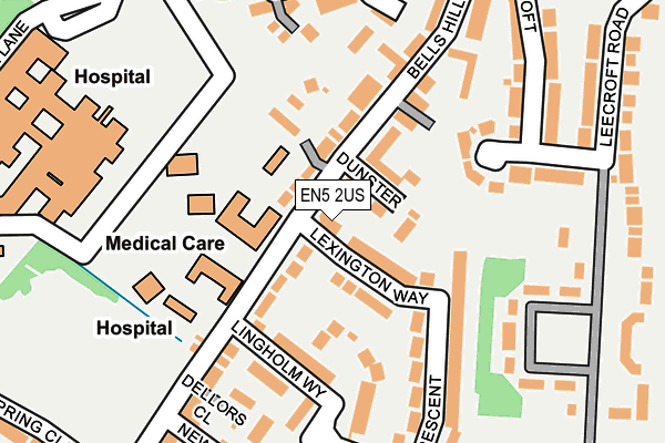 EN5 2US map - OS OpenMap – Local (Ordnance Survey)