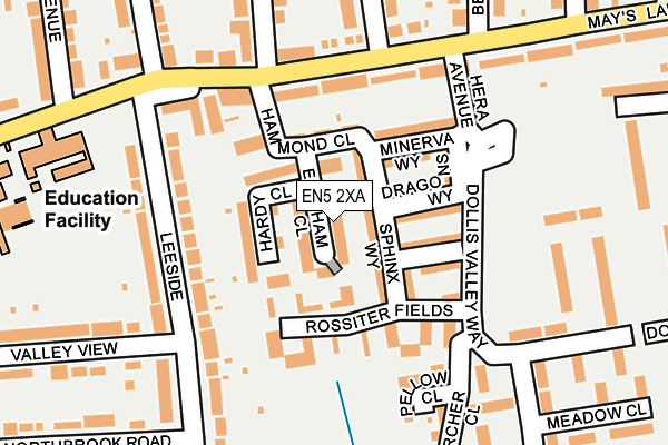EN5 2XA map - OS OpenMap – Local (Ordnance Survey)
