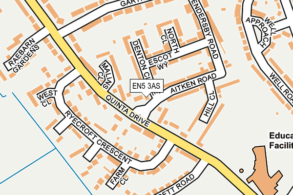 EN5 3AS map - OS OpenMap – Local (Ordnance Survey)