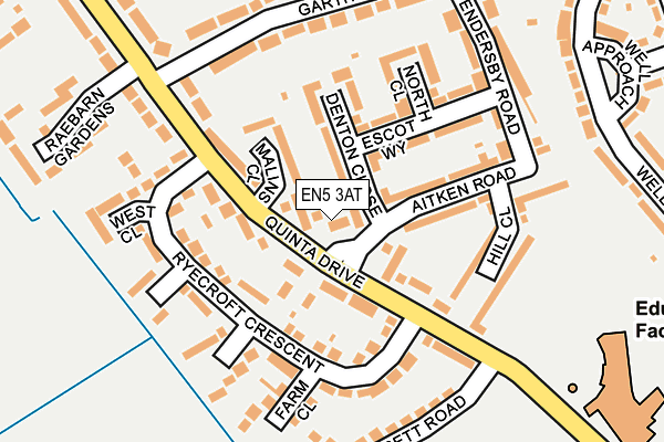 EN5 3AT map - OS OpenMap – Local (Ordnance Survey)