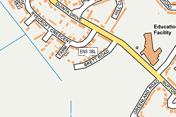 EN5 3BL map - OS OpenMap – Local (Ordnance Survey)