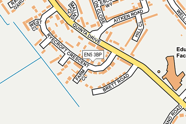 EN5 3BP map - OS OpenMap – Local (Ordnance Survey)