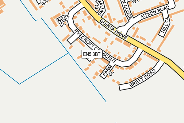 EN5 3BT map - OS OpenMap – Local (Ordnance Survey)