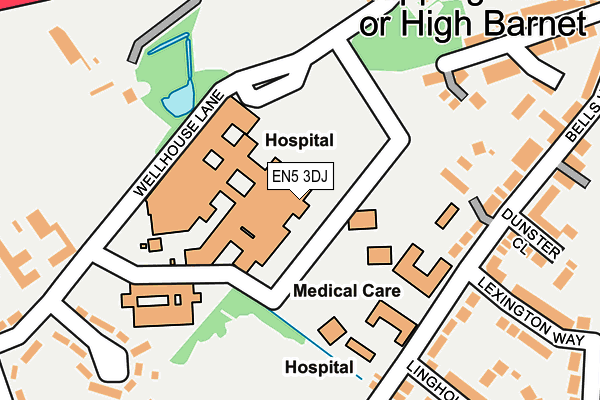 EN5 3DJ map - OS OpenMap – Local (Ordnance Survey)