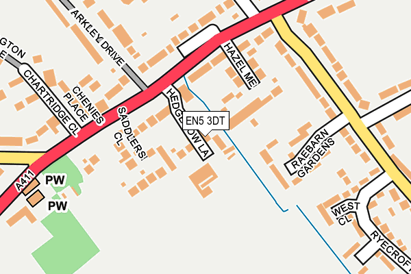 EN5 3DT map - OS OpenMap – Local (Ordnance Survey)