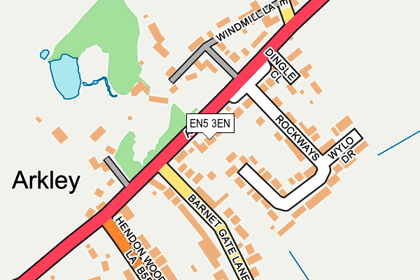 EN5 3EN map - OS OpenMap – Local (Ordnance Survey)