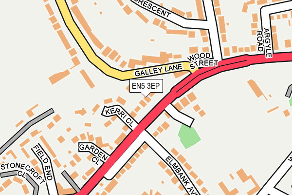 EN5 3EP map - OS OpenMap – Local (Ordnance Survey)