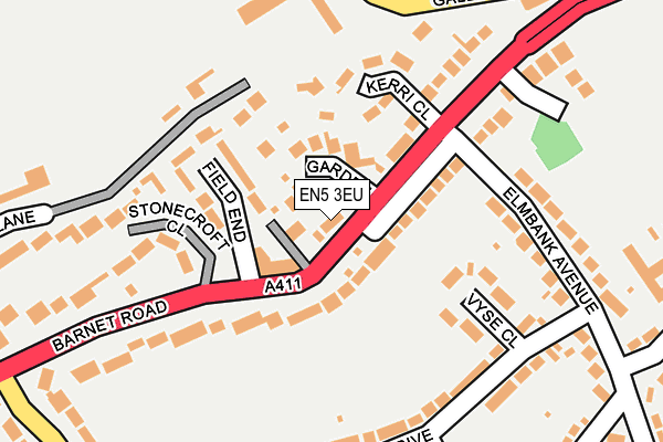EN5 3EU map - OS OpenMap – Local (Ordnance Survey)