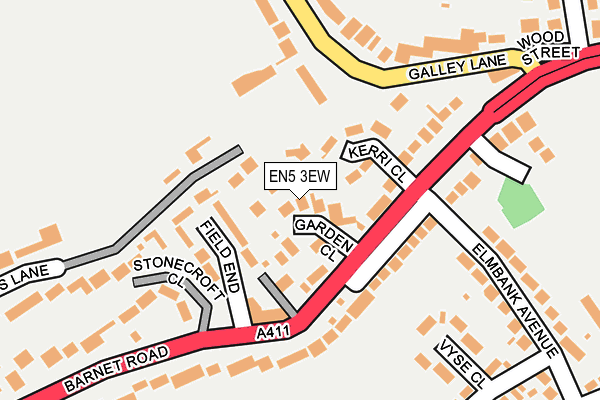 EN5 3EW map - OS OpenMap – Local (Ordnance Survey)