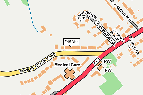 EN5 3HH map - OS OpenMap – Local (Ordnance Survey)